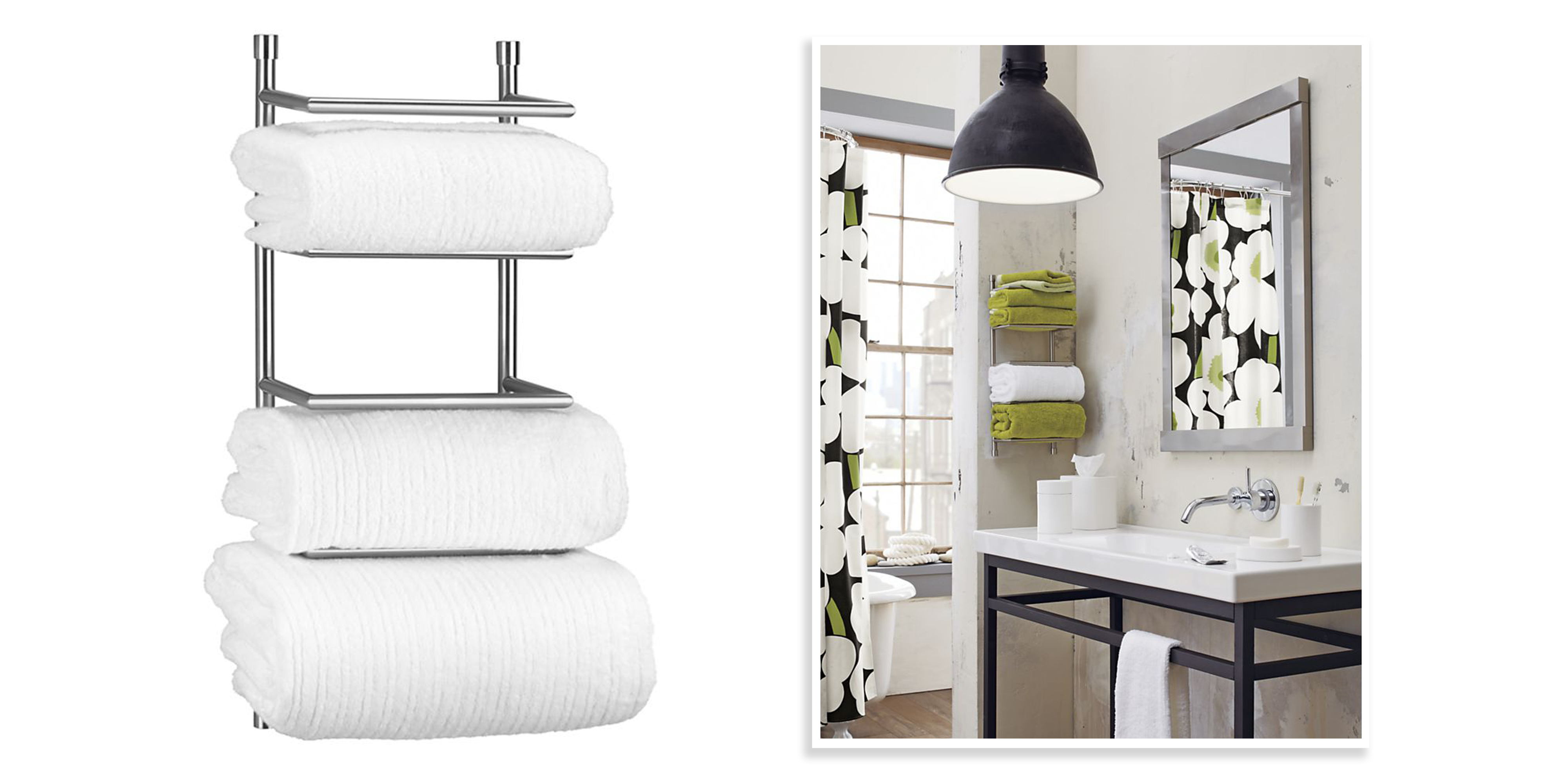 wall mounted kitchen towel rack