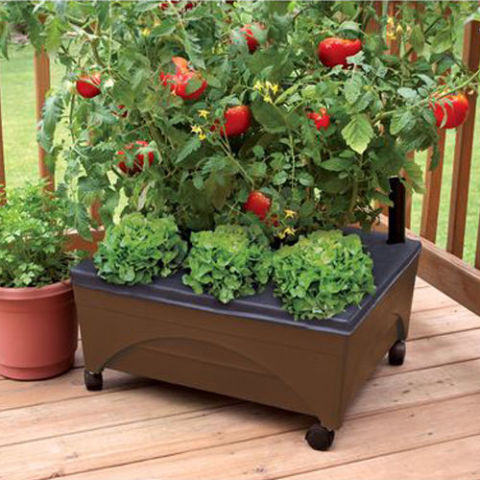 Earth Brown Resin Raised Garden Bed Earth Brown Resin Raised Garden Bed