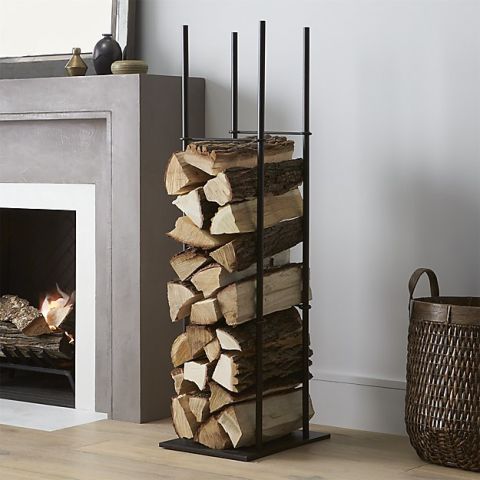 13 Best Firewood Log Holders For Winter 2017 - Indoor Firewood Log Crate & Barrel Frame Log Holder - 13 Best Firewood Log Holders For Winter 2017 - Indoor Firewood Log
