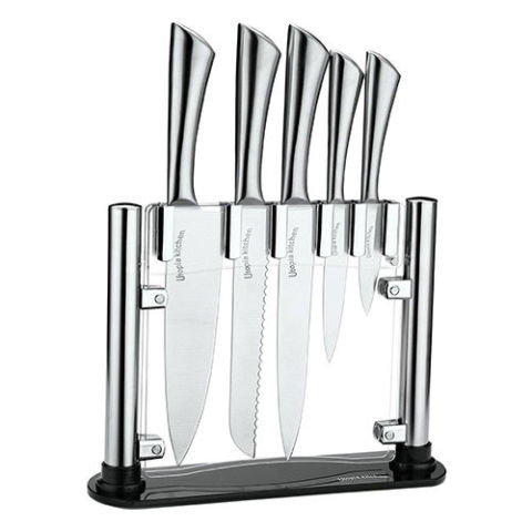 Utopia Kitchen Piece Block Knife Set Utopia Kitchen Piece Block Knife Set