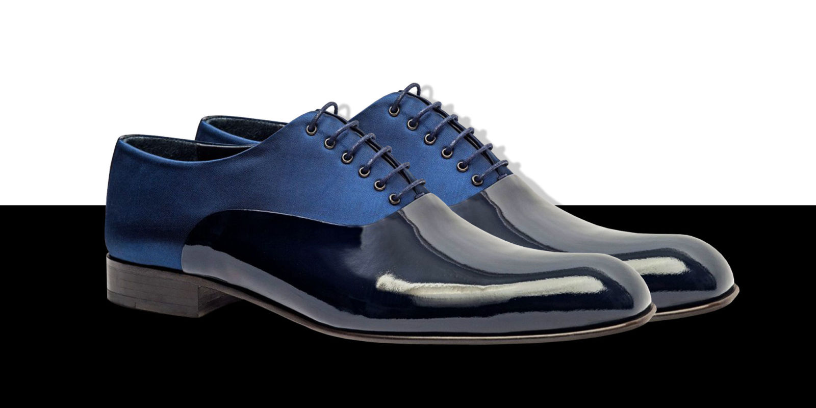 royal blue and white men's dress shoes